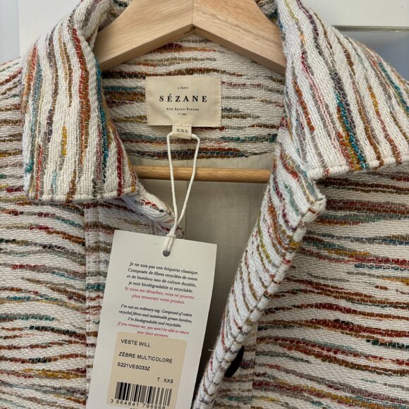 Sezane Will Jacket in Multicoloured Stripes *BNWT* - Picture 7 of 12